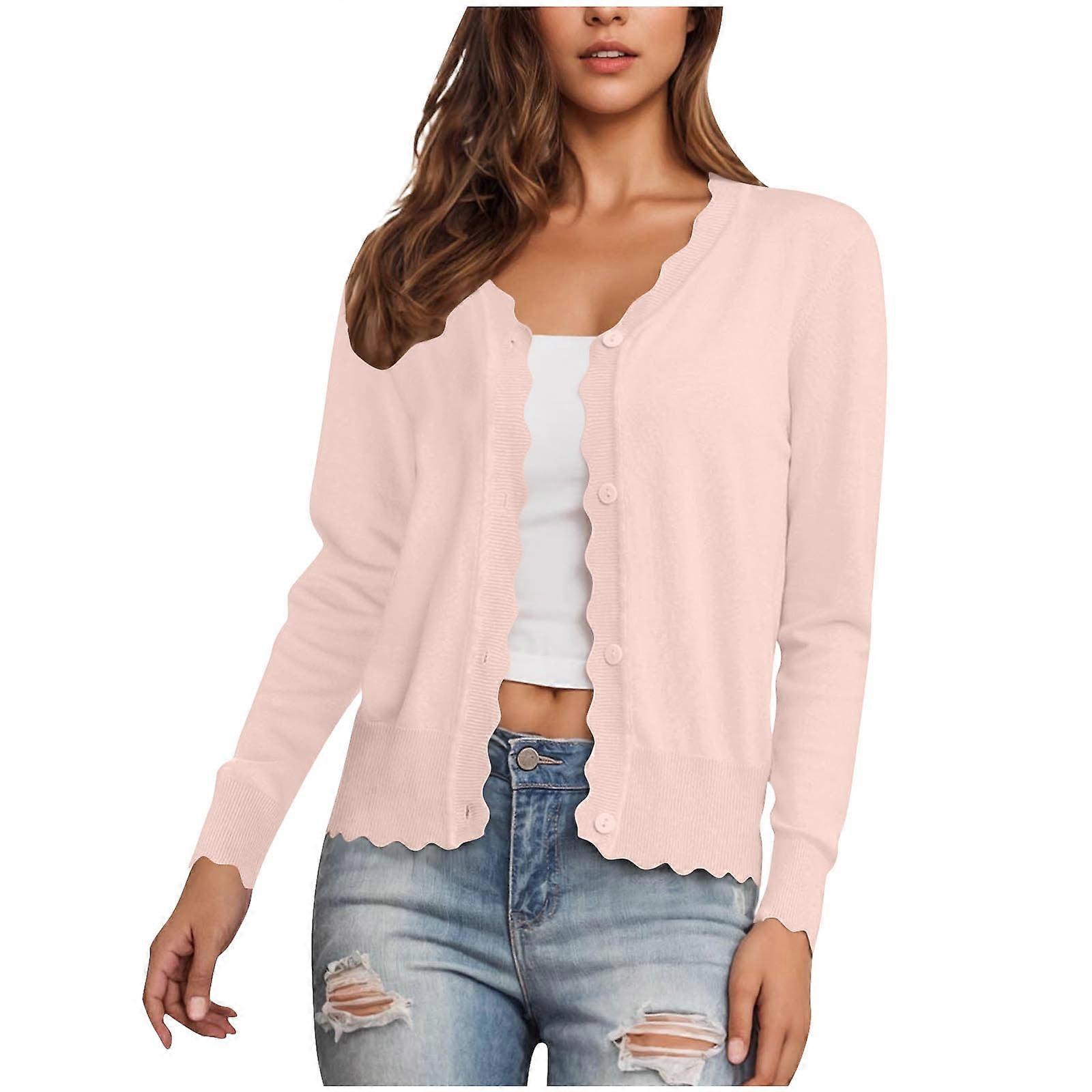 Cardigan Sweaters for Women Fall Trendy Button Down Open Front Lightweight Cardigans
