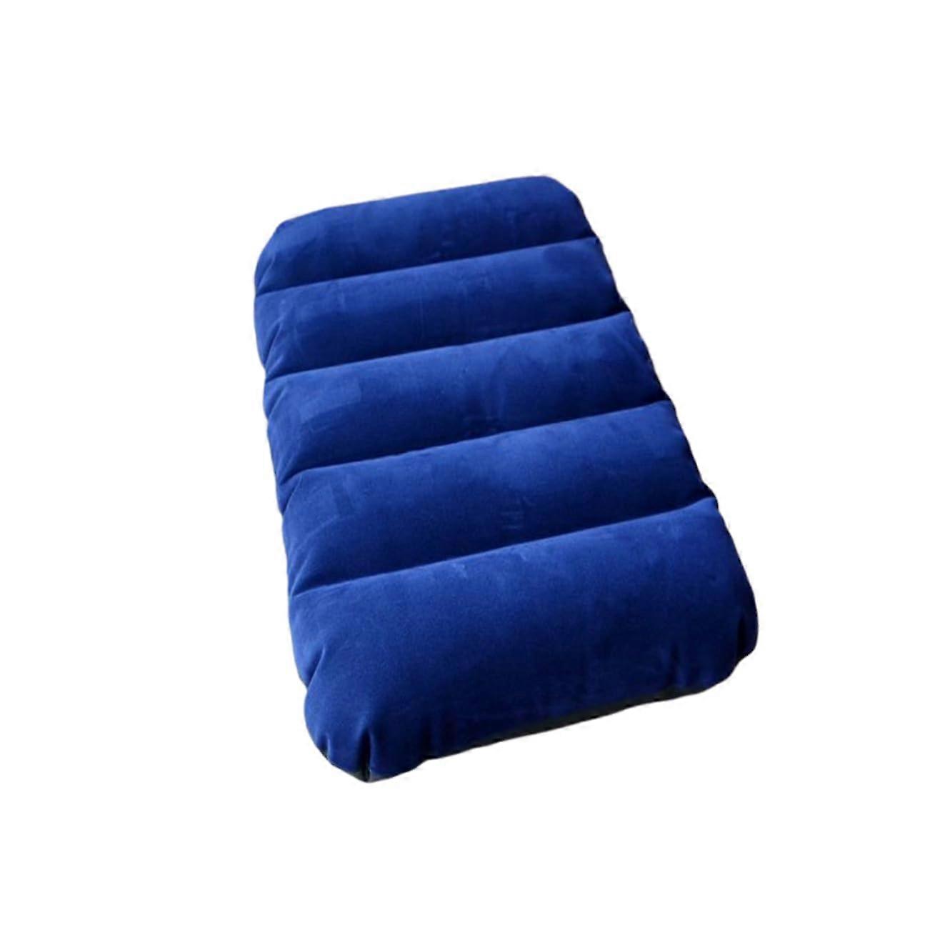 Camping Pillow Inflatable Back Pillow with Ergonomic Support, Soft Flocking Surface, Quick Inflate