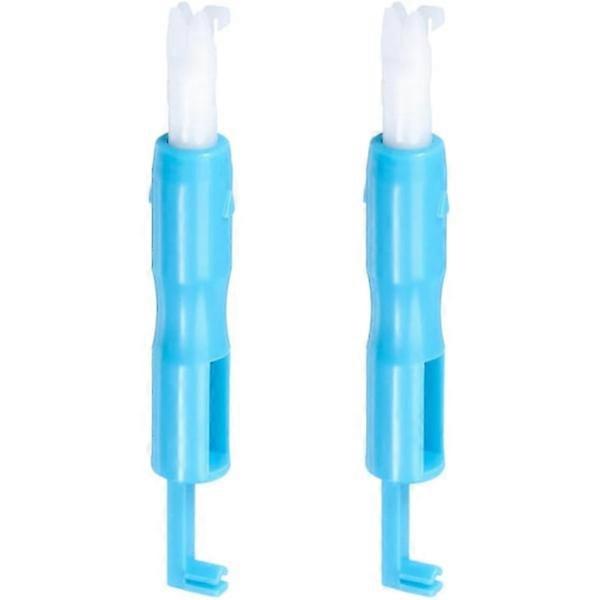2 pcs Needle Threader for Sewing Machine, Quick Needle Threader, Automatic Plastic Needle Threader, Needle Threader for Hand Sewing (Blue White)