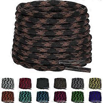 Lacets de chaussures de randonnée ronds ondulés de 4 mm, robustes et antidérapants, pour hommes et femmes.