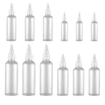 Plastic Bottle Hair Color Applicator for Storage Use 20Pcs Transparent