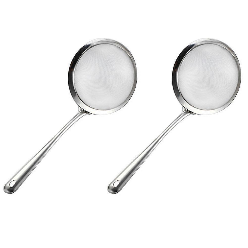 Stainless Steel Net Colander for Kitchen Use 2Pcs Multifunctional Strainers