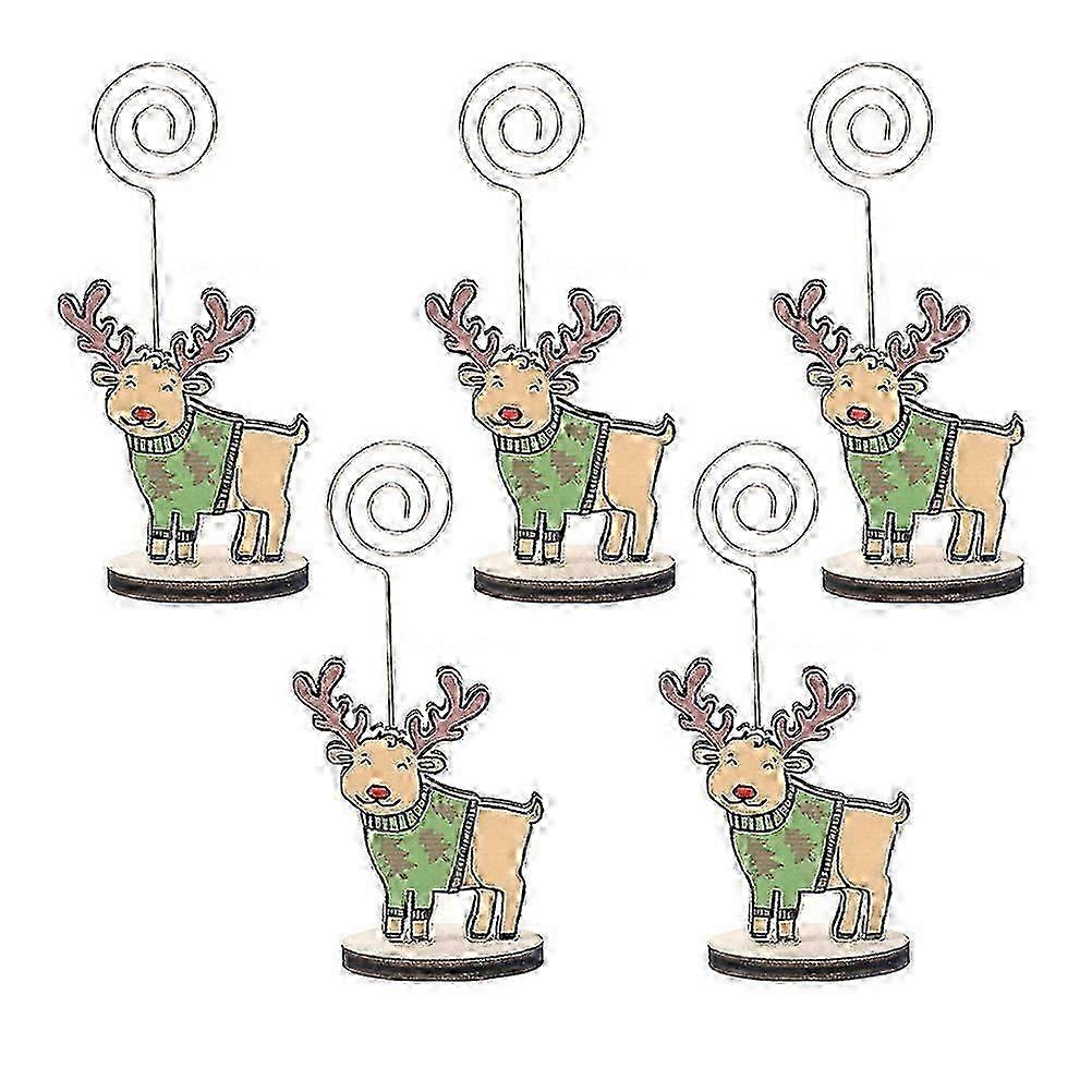 Christmas Elk Patterned Holder for Xmas Party Notes 15Pcs Set