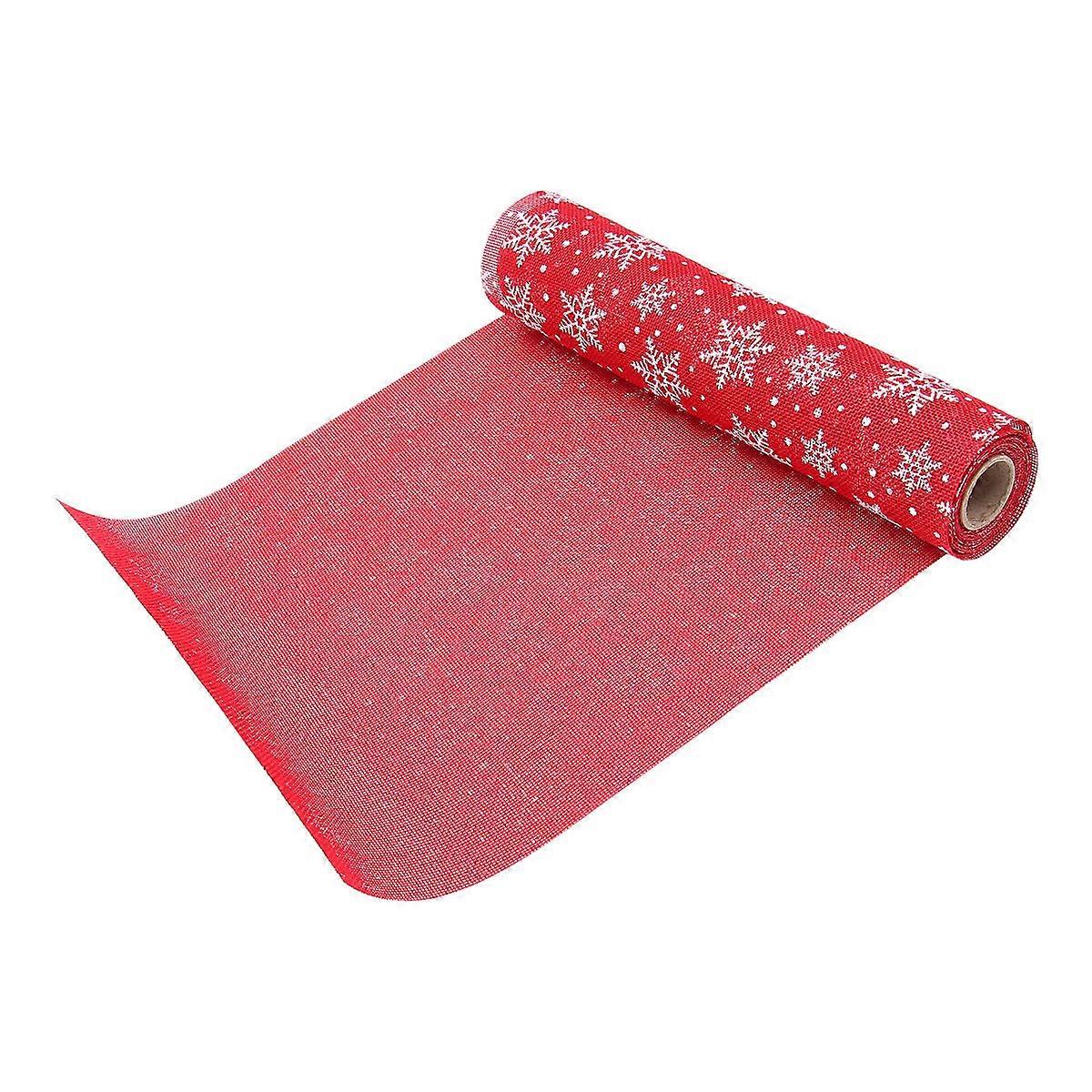 Christmas Tablecloth for Decoration Printed Table Runner Red