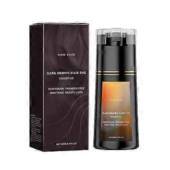Kleurshampoo voor mannen en vrouwen met natuurlijke ingrediënten, dekt grijs haar in 10 minuten, 200 ml