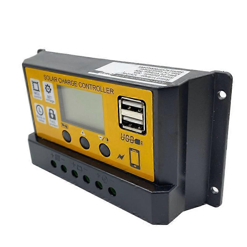 Orange 12V 24V 30A Solar Charge Controller with USB, Light & Time Control