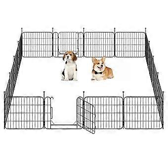DIY Metal Wire Puppy Pen Pet Dog Exercise Playpen Rabbit Fence Enclosures Cage