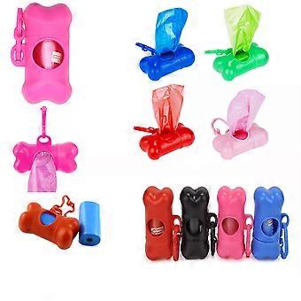1 X Dog Pet Puppy Poo Poop Waste Bag Dispenser Holder Scoop With 40 Refill Bags