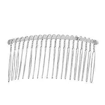 7.8cm 20 Teeth Fancy DIY Metal Wire Hair Clip Comb Bridal Wedding Veil Comb (Silver)