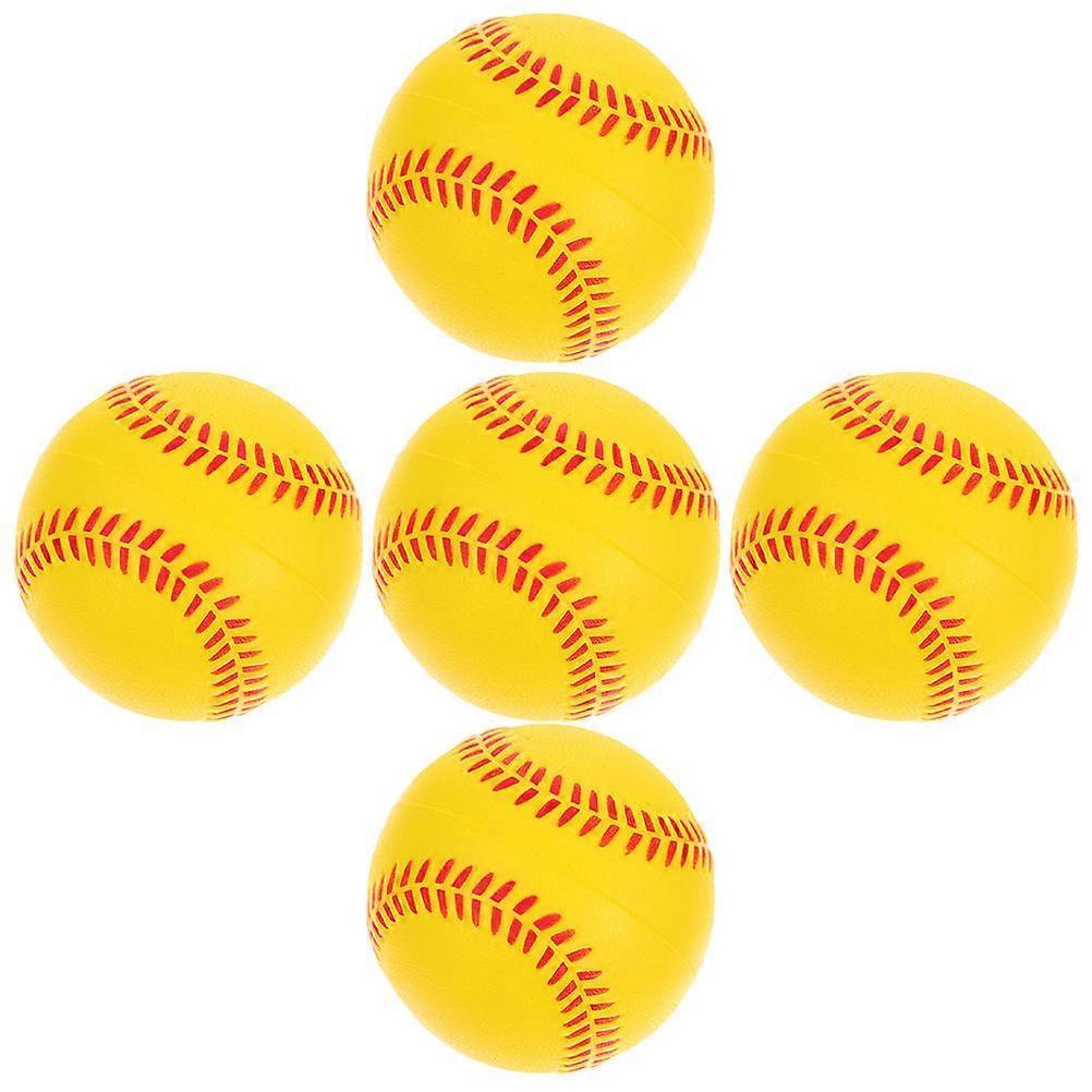 5Pcs Practice Baseballs PU Sponge Training Softballs Baseballs Training Balls