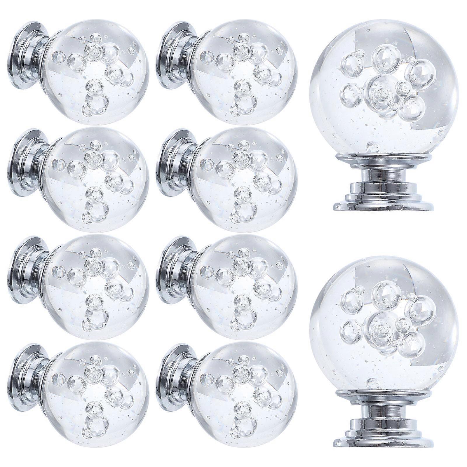 10pcs Crystal Knobs Cabinet Knobs Decorative Dresser Knobs Drawer Pulls Handles