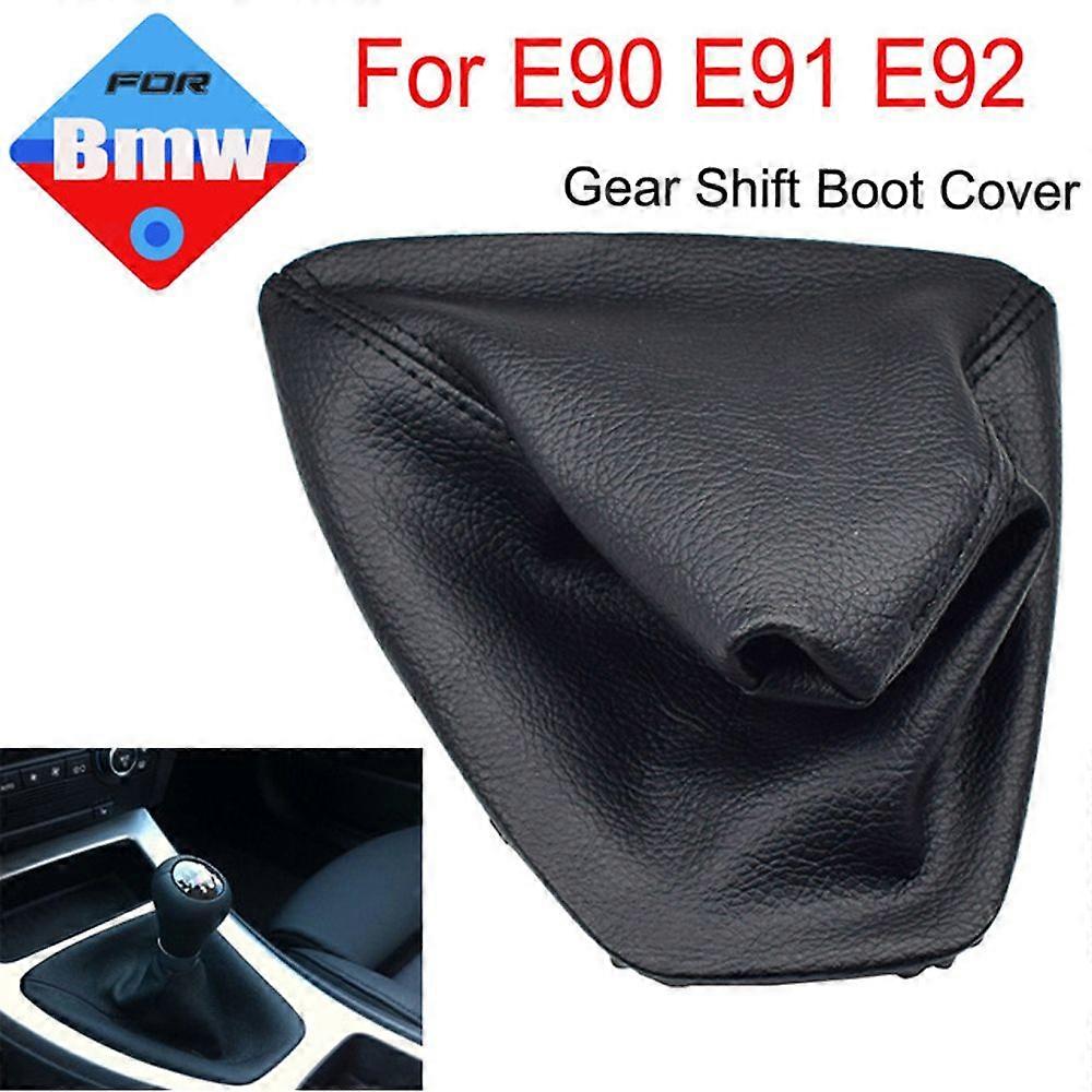 For BMW E81 E92 E87 E88 E90 E91 E92 E93 E30 E36 E46 E39 Manual Leather Car Shift Gear Knob Lever Gaitor Boot Cover Frame