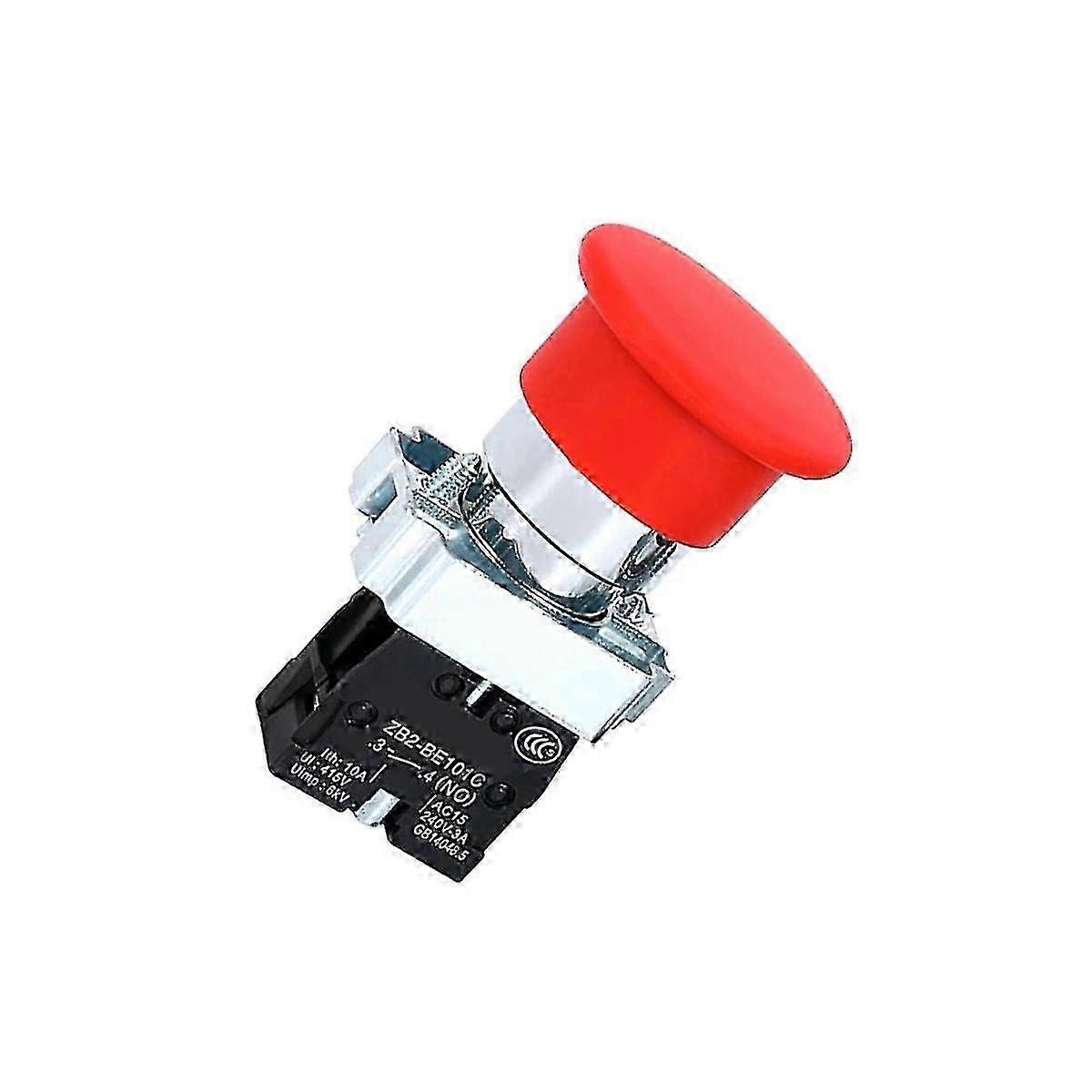 2pcs Xb2-bc31c Red Mushroom Head Push Button Switch Self-reset-normally Open Push Button Switch