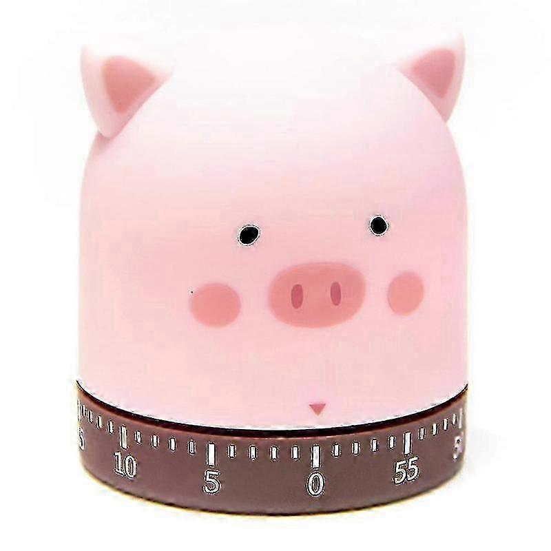Kitchen timer mechanical 60-minute wind up dial rotating kitten countdown