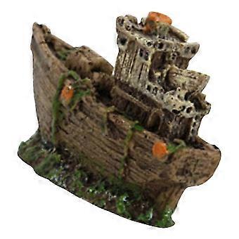 Aquarium Épave Décoration Fish Tank Épave Décor Aquarium Résine Ornement Navire Épave Décor