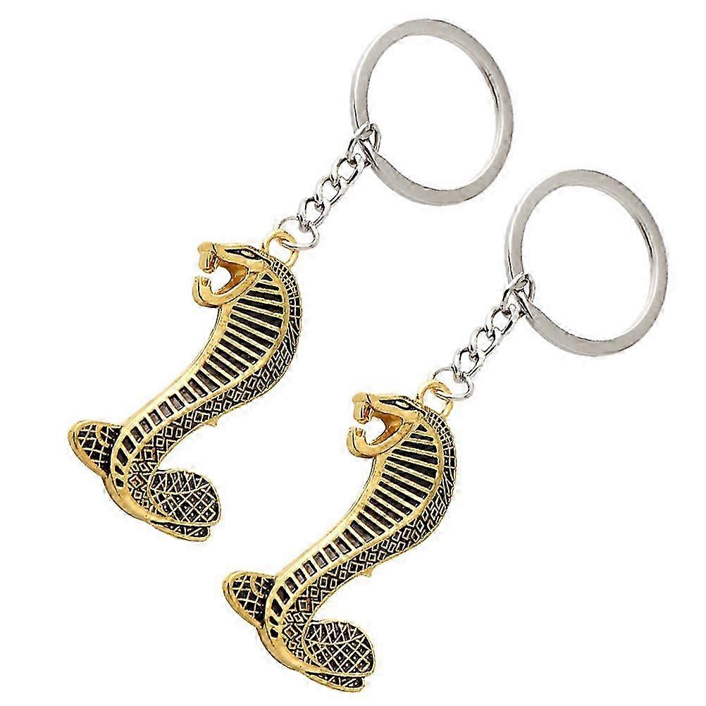 2 Pcs Creative Keychains Unique key Rings Decoration Crafted Key Pendants