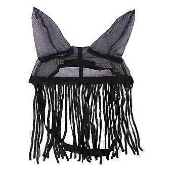 Breathable Horse Fly Mask with Tassels, Adjustable Bonnet for Riding, Ranch &amp; Stable Comfortable(L)
