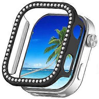 Compatibile con Xiaomi Redmi Watch 6, custodia per orologio in PC con decorazioni di strass, cover protettiva in PC traforato YTQ