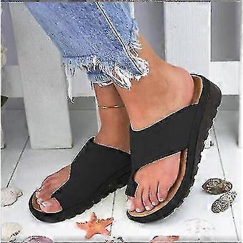 Orthopedic Bunion Corrector Sandals, Women's Comfortable Platform Pu Leather Shoes