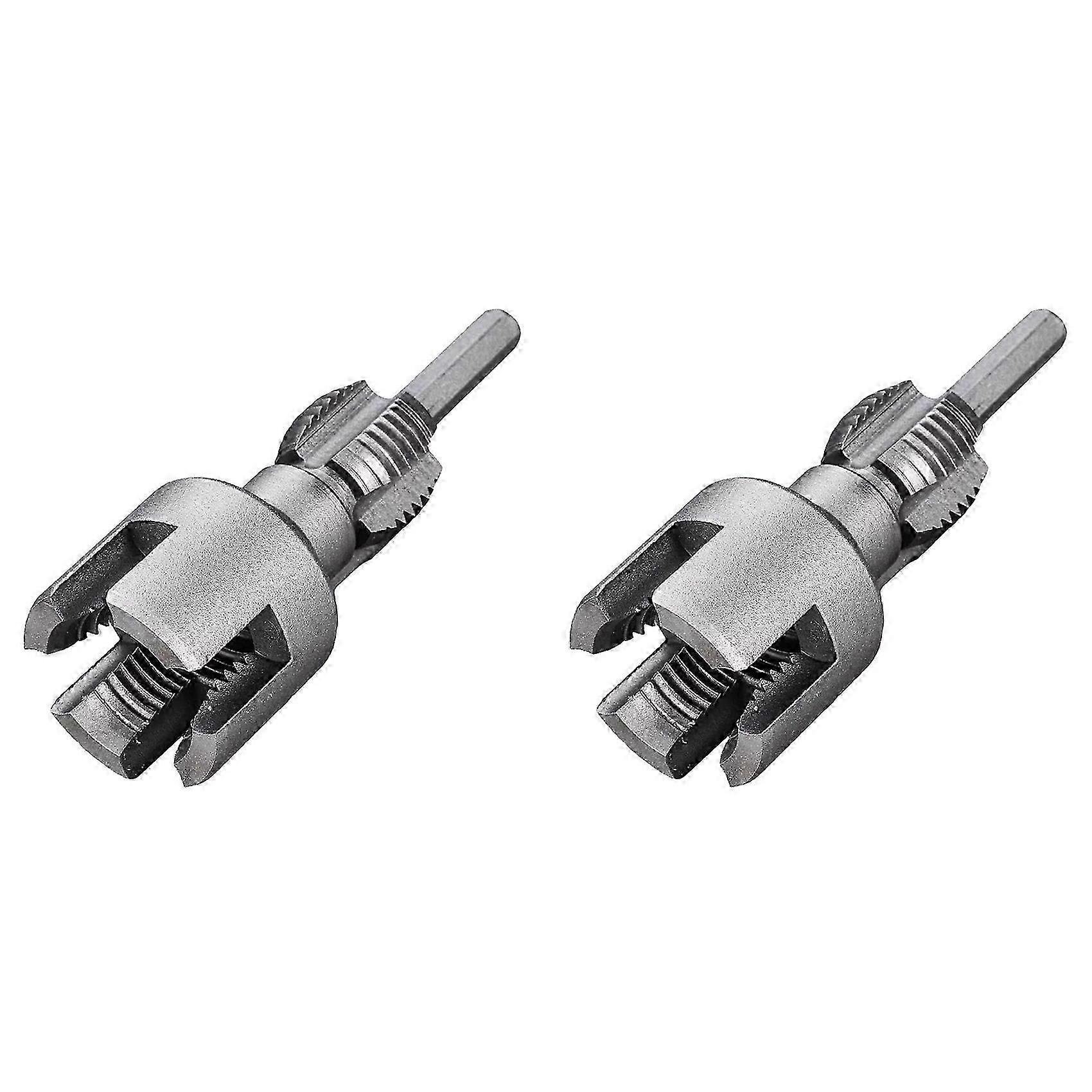 2X Integrated Internal & External Pipe Threading Tool, Electric Drill Compatible Pvc Pipe Threader Kit, 1/2inch