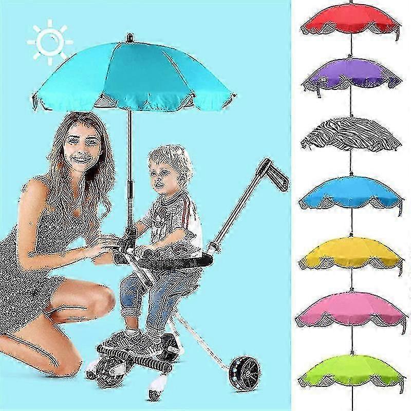 Universal Stroller Umbrella With Clamp Adjustable Multi-purpose Sunshade compatible with Camping