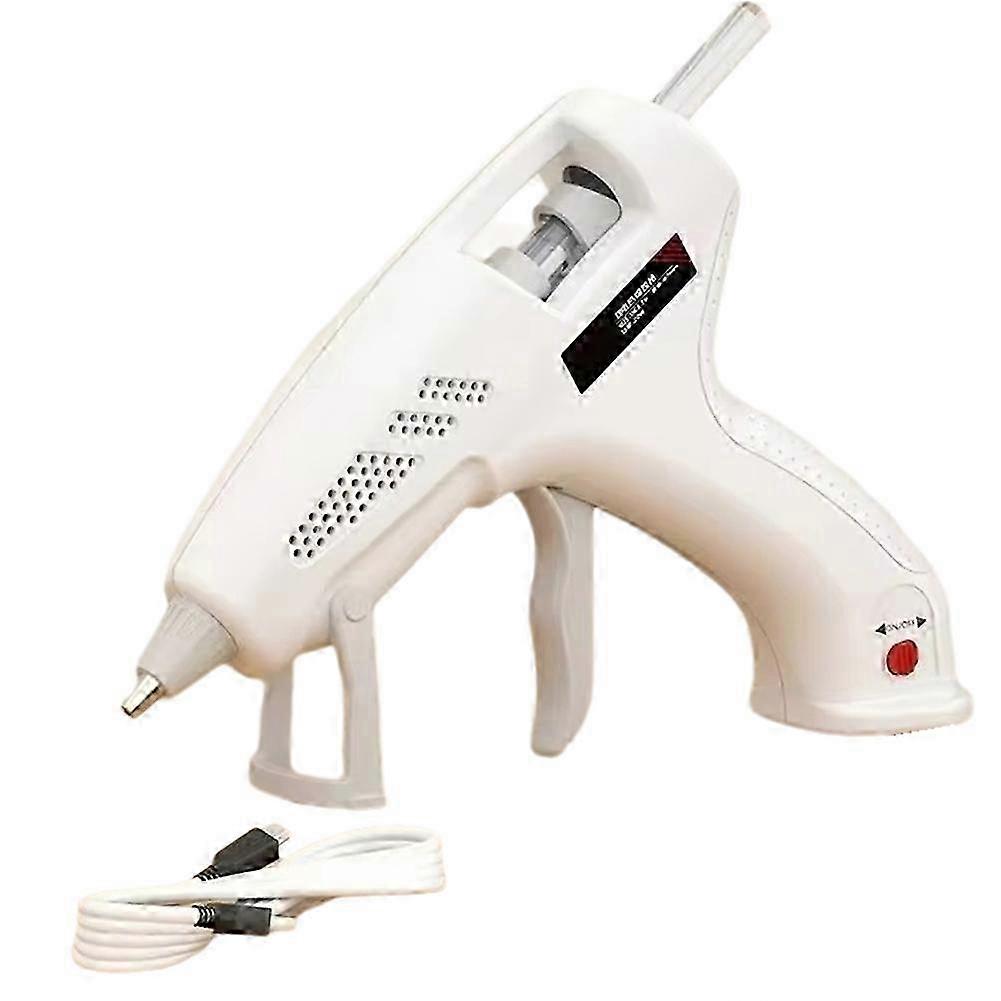 Mini White Rechargeable Hot Silicone Machine,Portable Cordless 3.7V