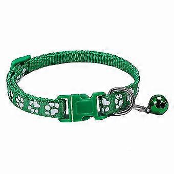2 Packungen Katzenhalsband mit Glocke Verstellbarer Pfotenabdruck Kleines Hundehalsband für Jungen und Mädchen Kätzchen