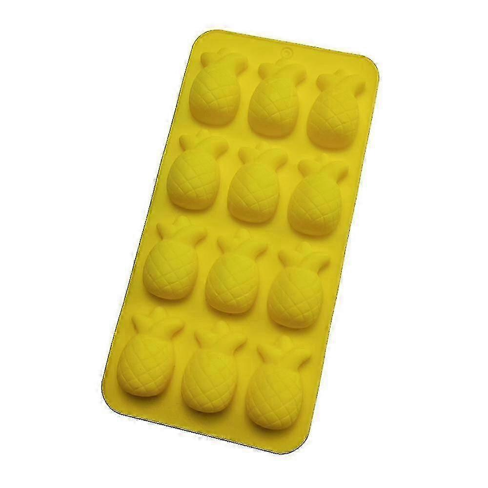 Pineapples Ice Cube Tray And Baking Mold, Yellow
