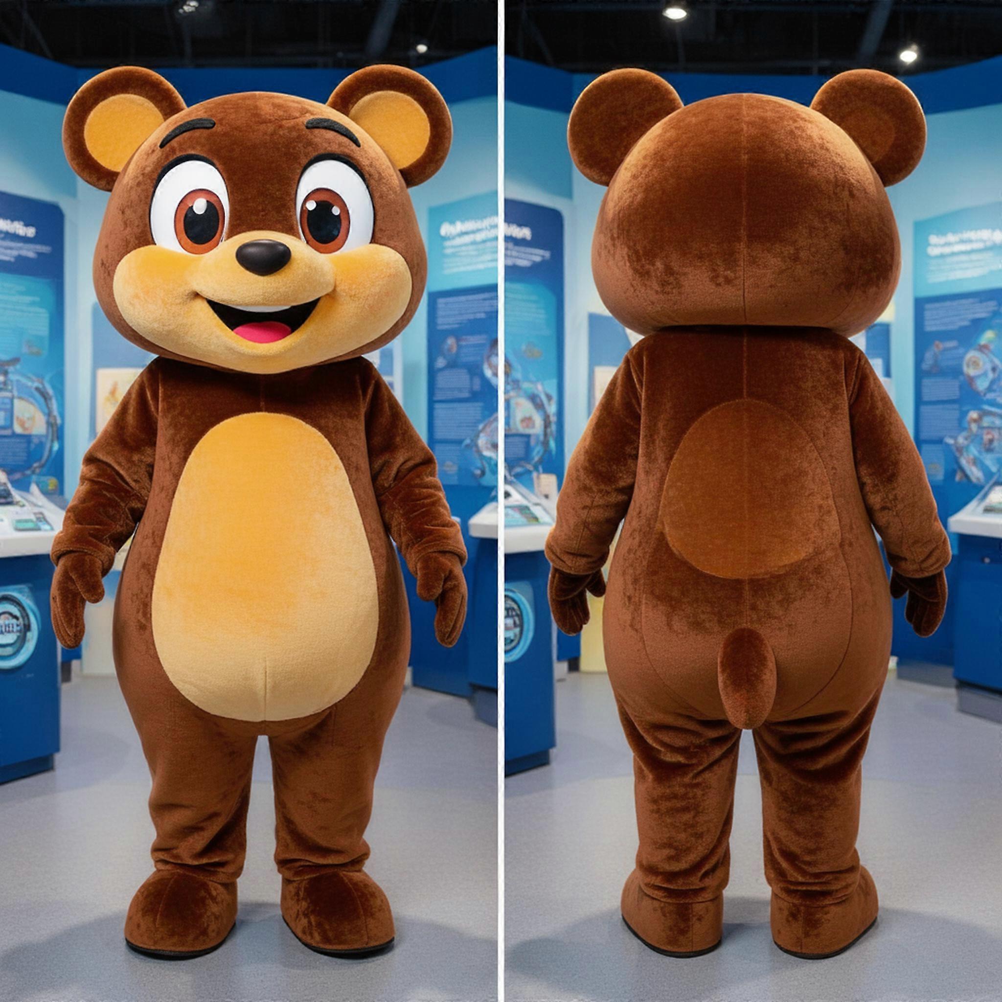 MASTICOT Brown Velvety Gyro Mascot