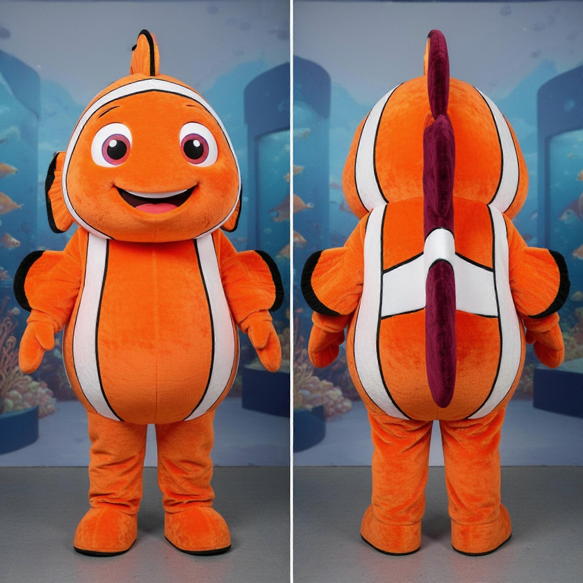 MASTICOT Purple Rounded Clown Fish Mascot