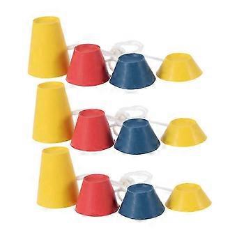 12 Durable Rubber Golf Tees Bulk Set for Indoor/Outdoor Training ZAT