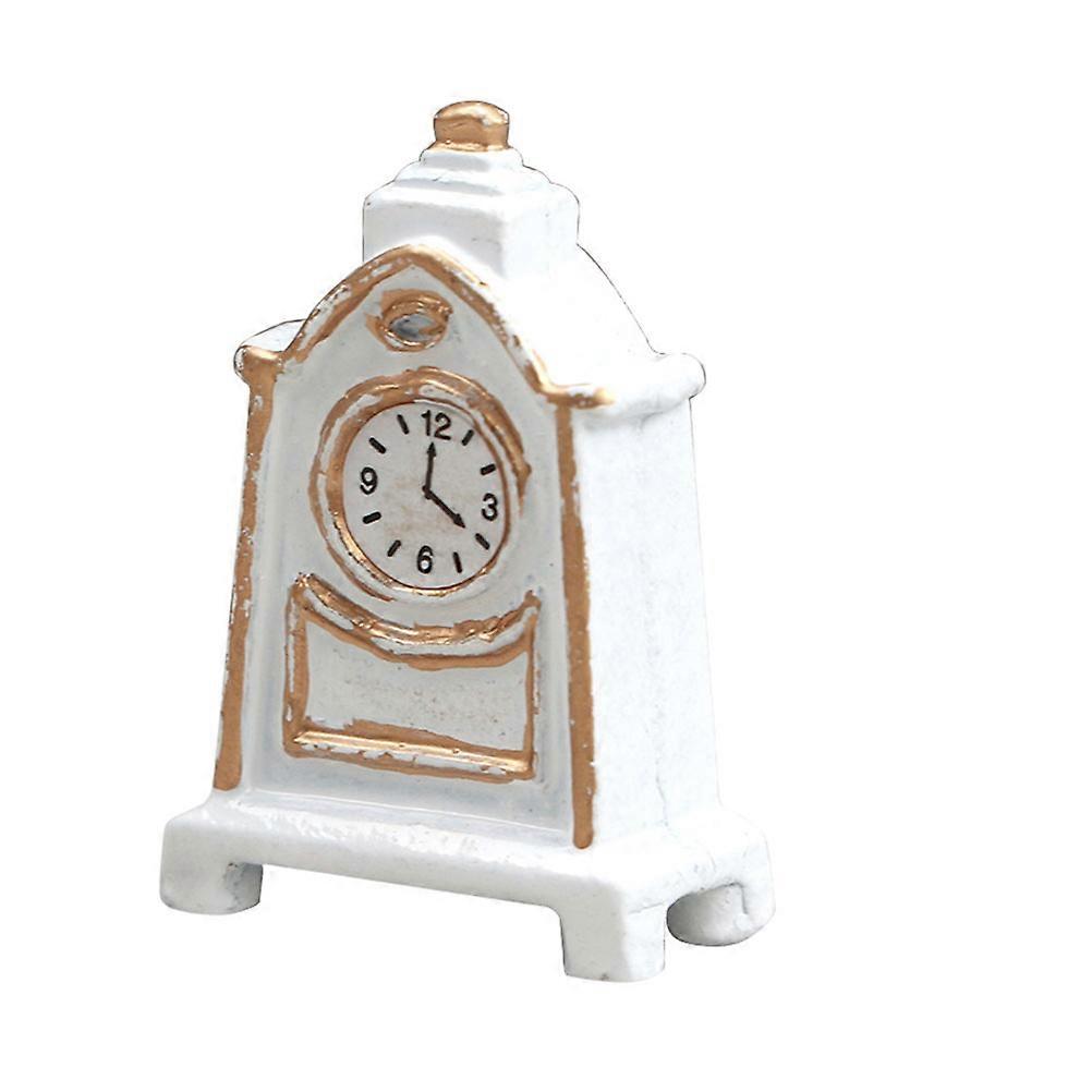 Miniature Table Clock Retro Pendulum Clock Model for Mini House