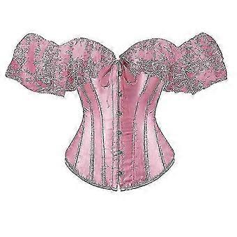 Corset Retro Off-neck Corset Corset Chest Support Corset Lace Short Sleeve