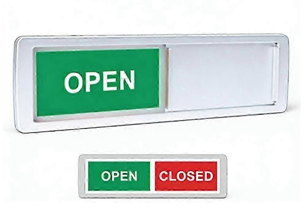 Open/Closed Indicator Sign Compatible with Privacy Slide Door