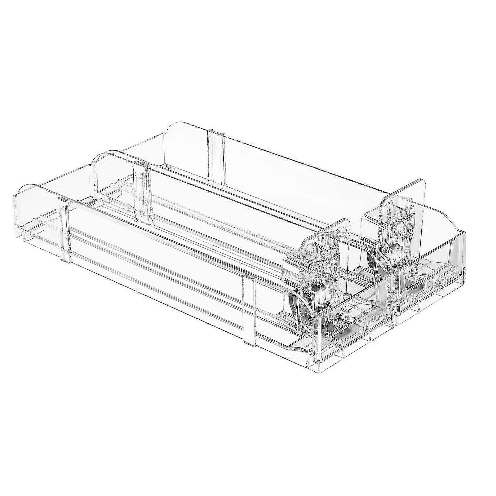 Auto Push Showcase for Storage 10Pcs Transparent Acrylic Rack