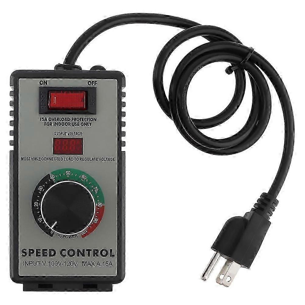 AC Motor Speed Controller Variable Speed Controller Fan Speed Controller Compatible with Motor Overload Protection US Plug