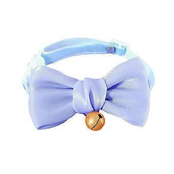 Verstelbare stoffen kattenhalsband met strikje