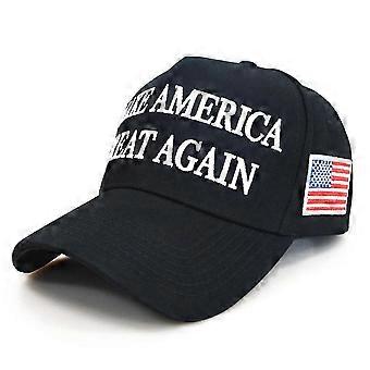 Verstelbare baseballpet, geborduurd patriottisch motto, rood, one size fits all
