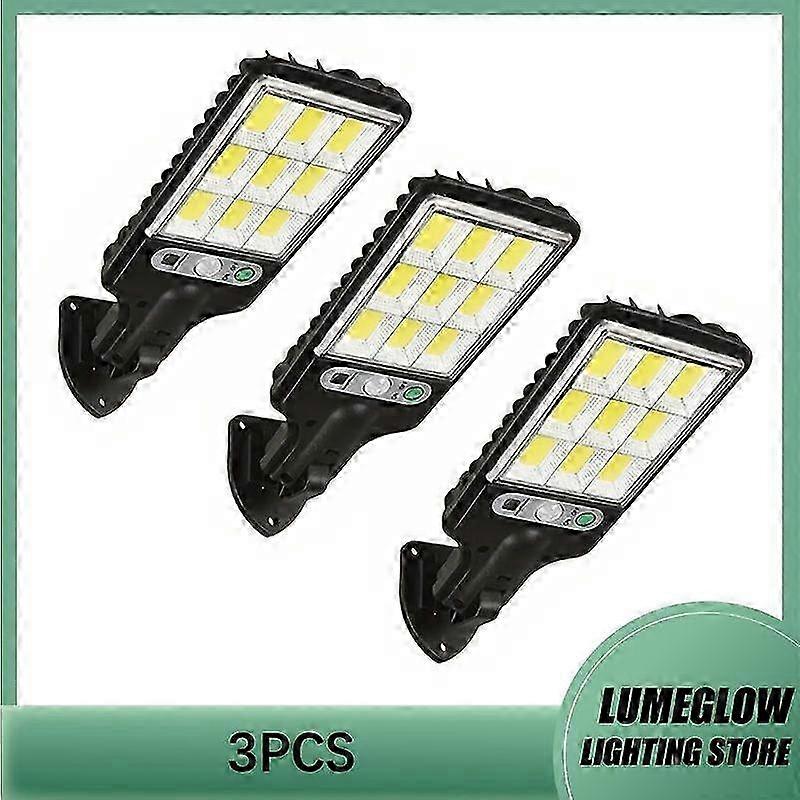3Pcs Weatherproof Solar Wall Lights