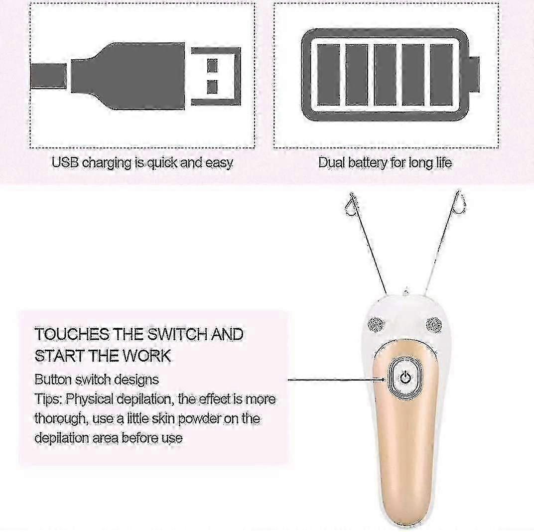 Gold Thread Epilator Rechargeable Face