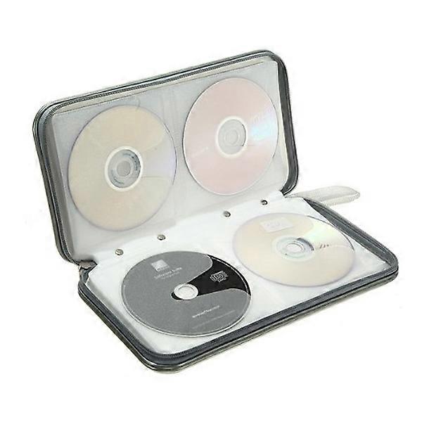 Cd Bag Grey Plastic Disc Storage Case Holder Organizer