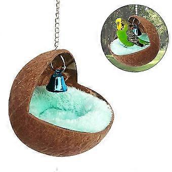 Natural Coconut Shell Bird Nest House Bed for Pet Finch Dove Cage Rat Cage Feeder Toy 231.