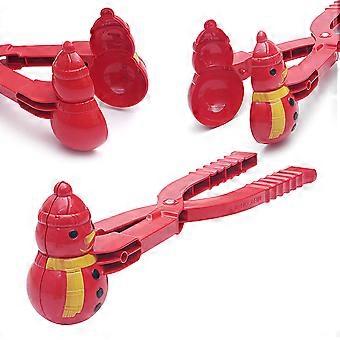 Kids Snow Ball Clips Snowman Maker for Outdoor Fun 1Pcs Red Toy