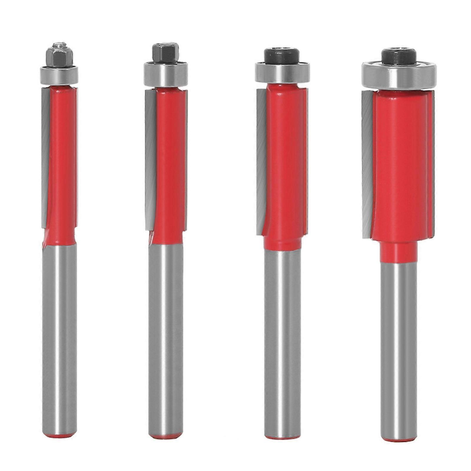 4Pcs Carbide Flush Trim Router Bits