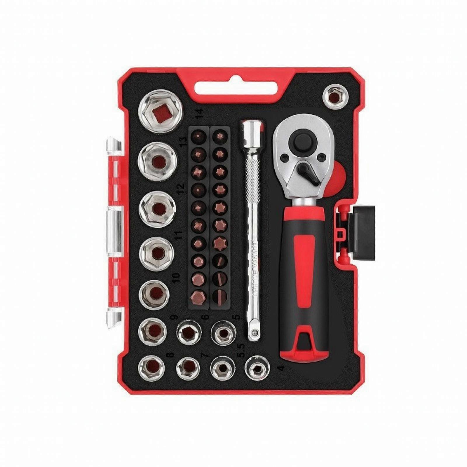 Socket and Set Reversible Socket Wrench Set Magnetized for DIYers