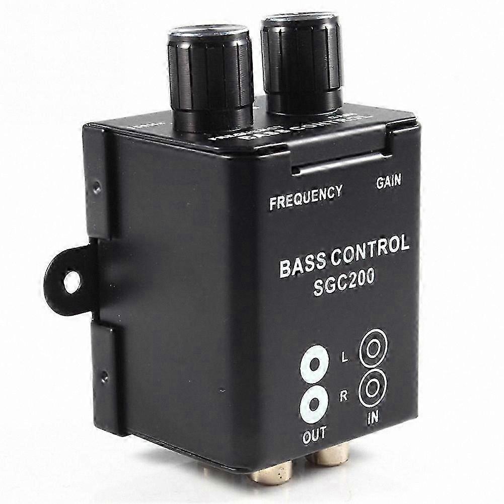 Car Subwoofer Amplifier Equalizer Bass Control Unit 4 RCA Outputs Crossover Sound Processor