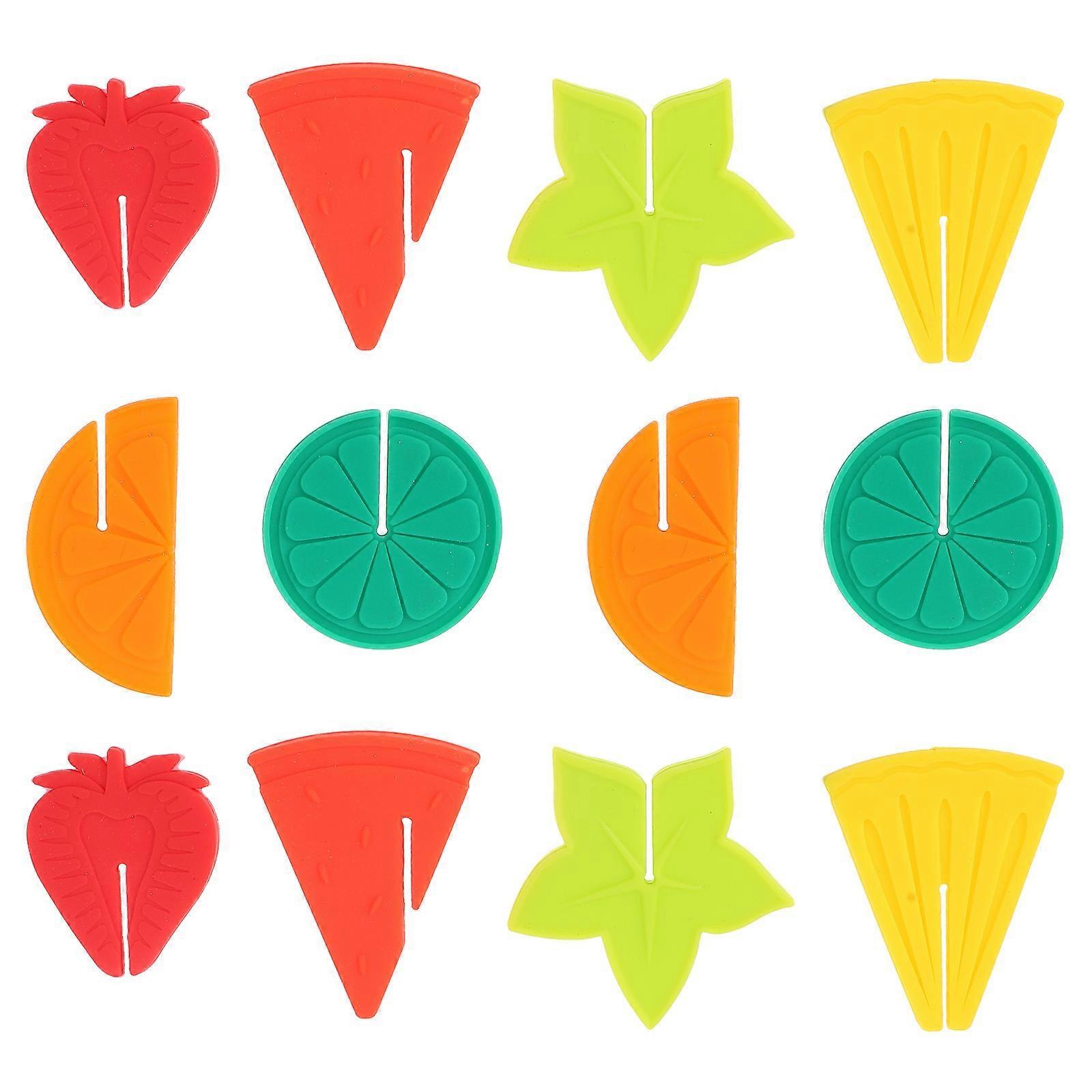 Silicone Cup Signs Fruit Shape compatible with Cup Identification 12Pcs Set