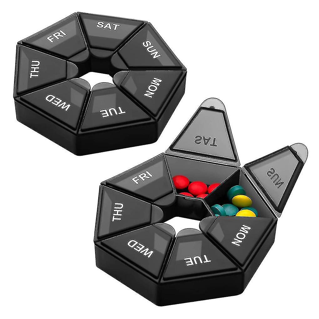 2 Pack Daily Pill Case Travel Pill Box