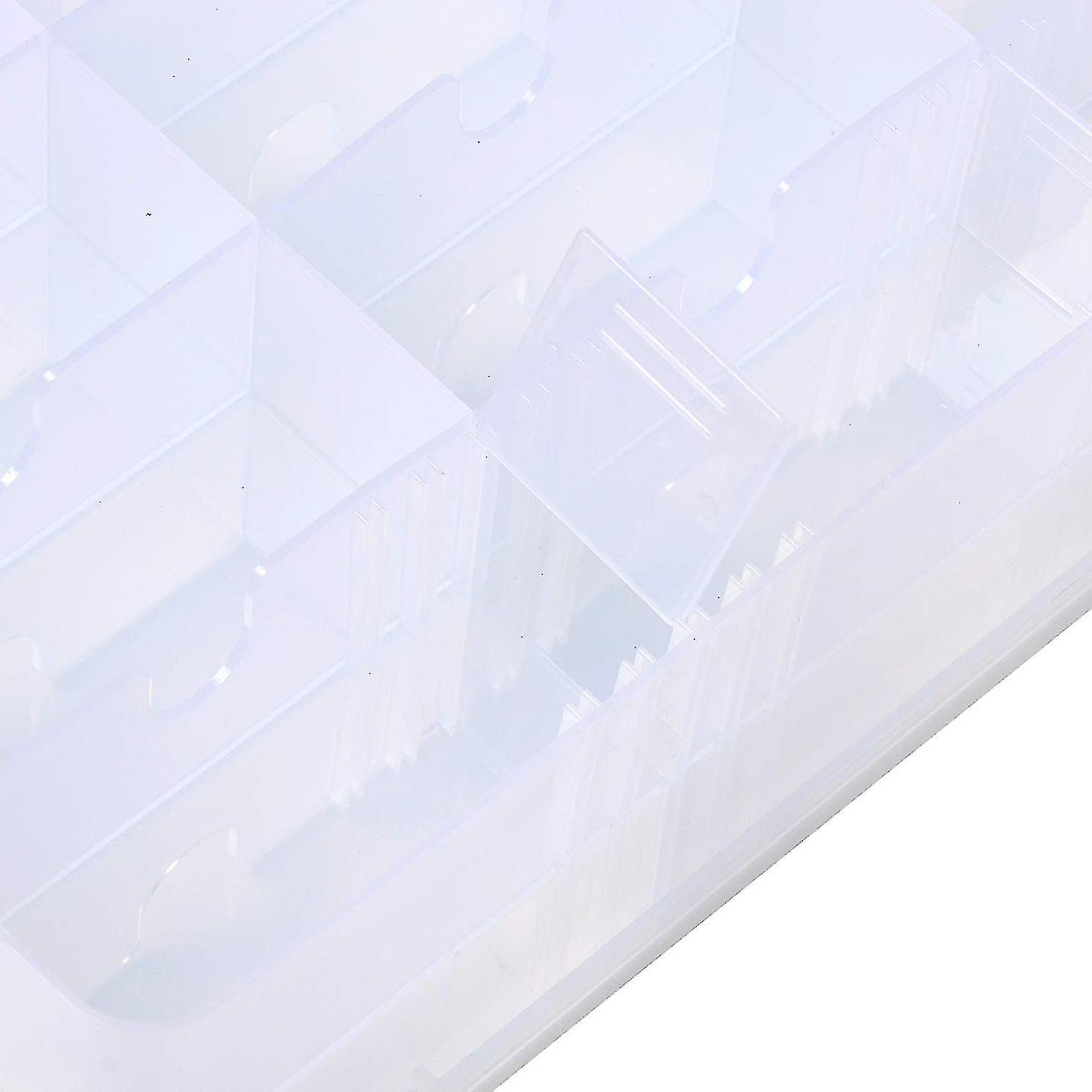 Portable Clear Double Side Nail Polish Organizer Holder For 48 Bottle Adjustable Spaces Divider
