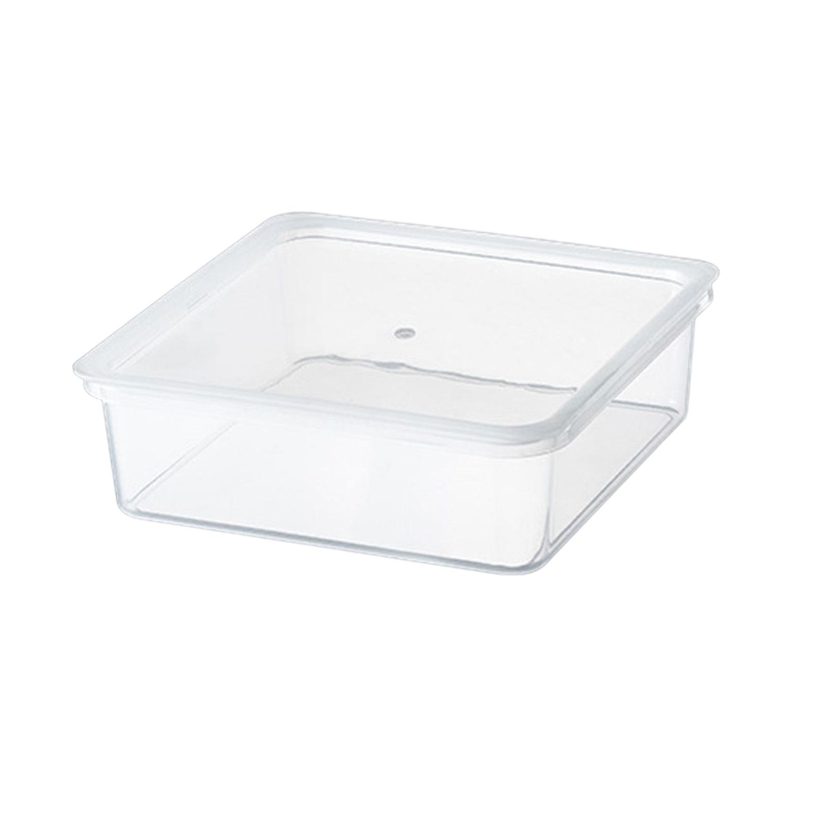 2pcs Plastic Drawer Organizer Transparent Frosted Texture Storage Tray
